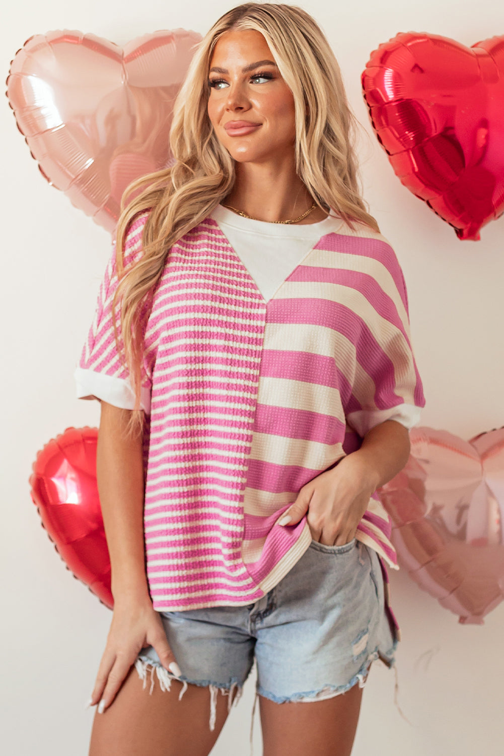 Threaded Pear Miley High Low Loose Top