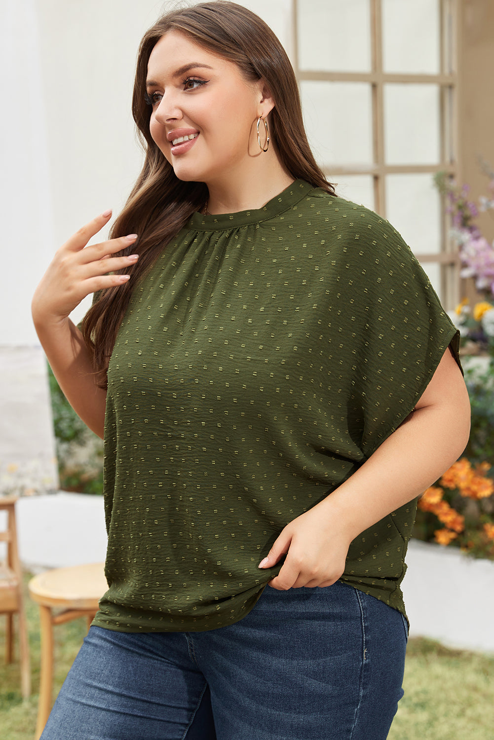 Threaded Pear Kataleya Mock Tied Nape PLUS Top