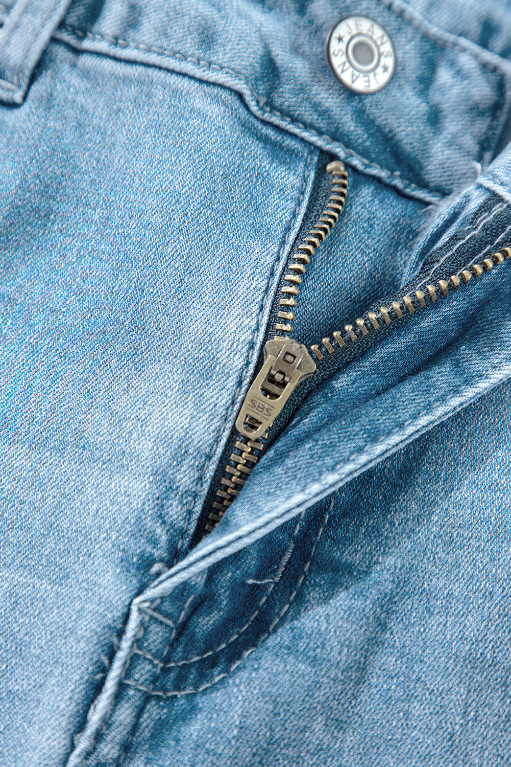 Threaded Pear Dream Slit Leg Straight Jeans