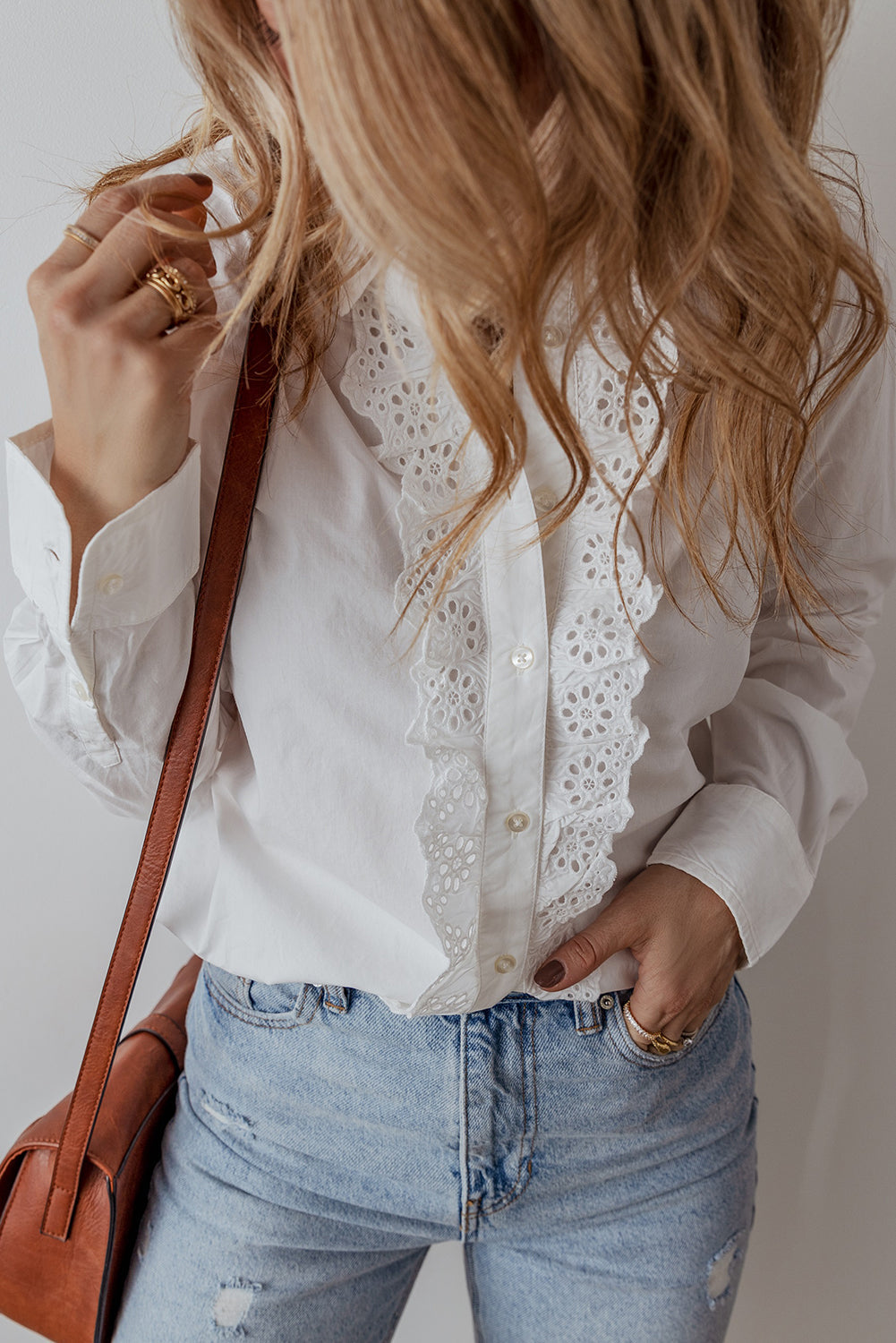 Threaded Pear Zyla Turn Down Collar Shirt