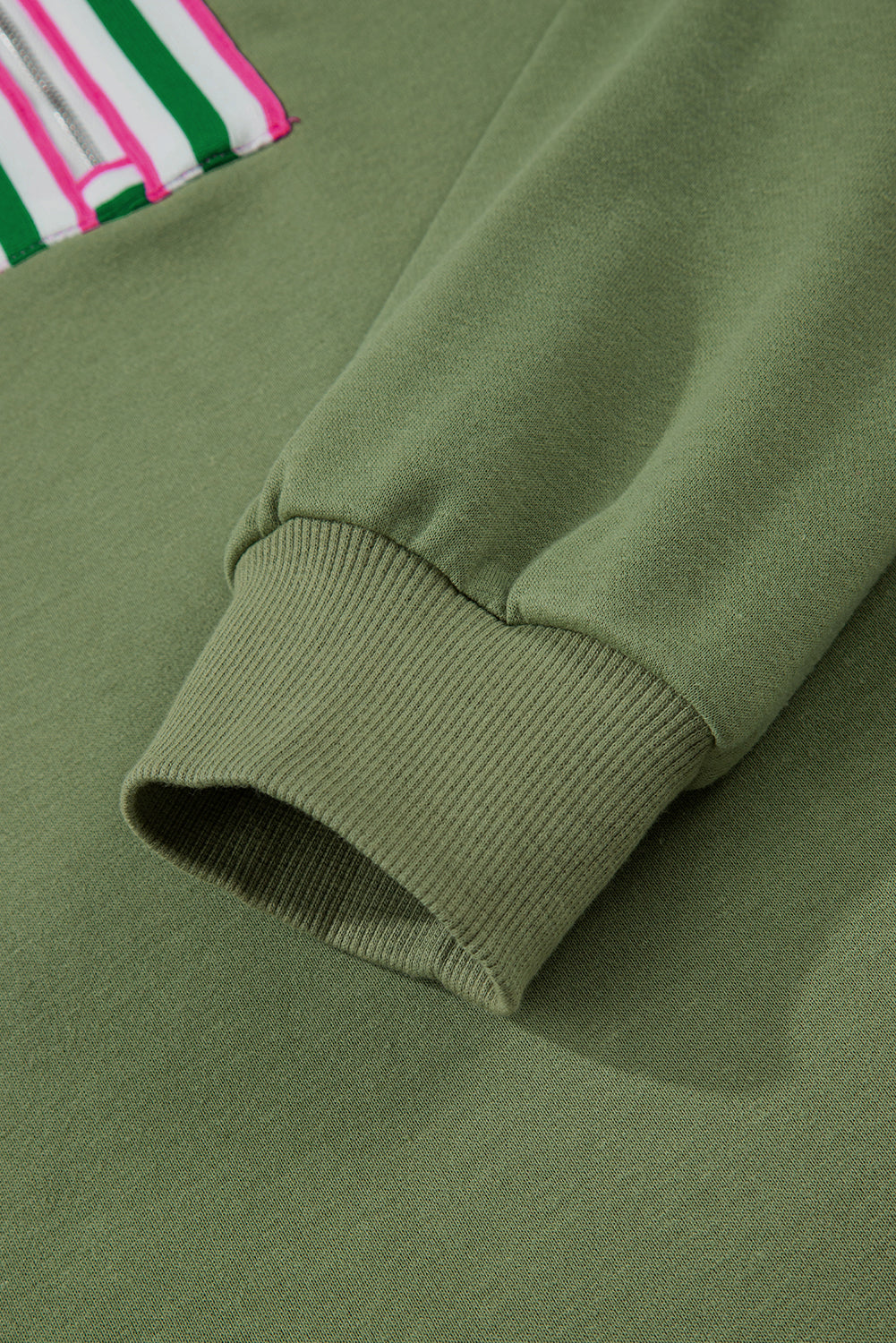 Threaded Pear Felitina Patchwork Zip Collar Pullover