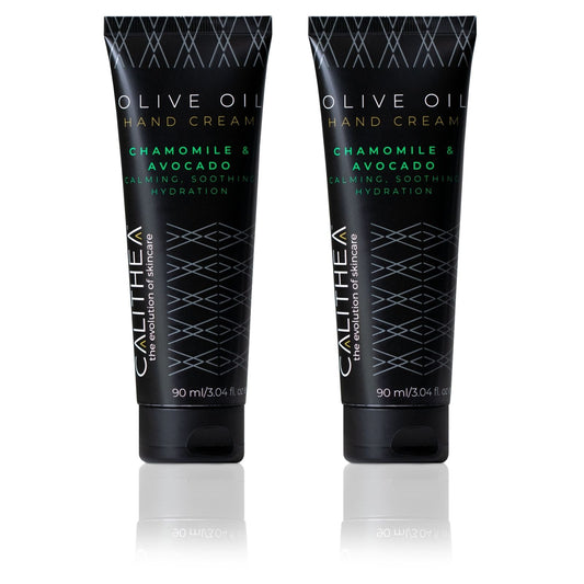 Calithea Skincare Olive Oil Hand Cream - Chamomile & Avocado - Calming & Soothing Hydration - 90mL - 2-Pack
