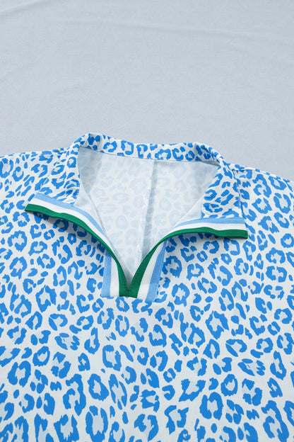 Threaded Pear Arlet Neckline Half Sleeve Plus Blouse