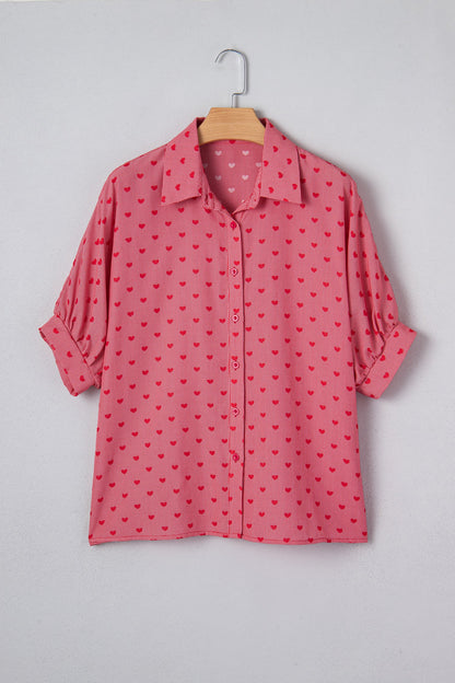 Threaded Pear Charlie Sleeve Loose Valentine Shirt
