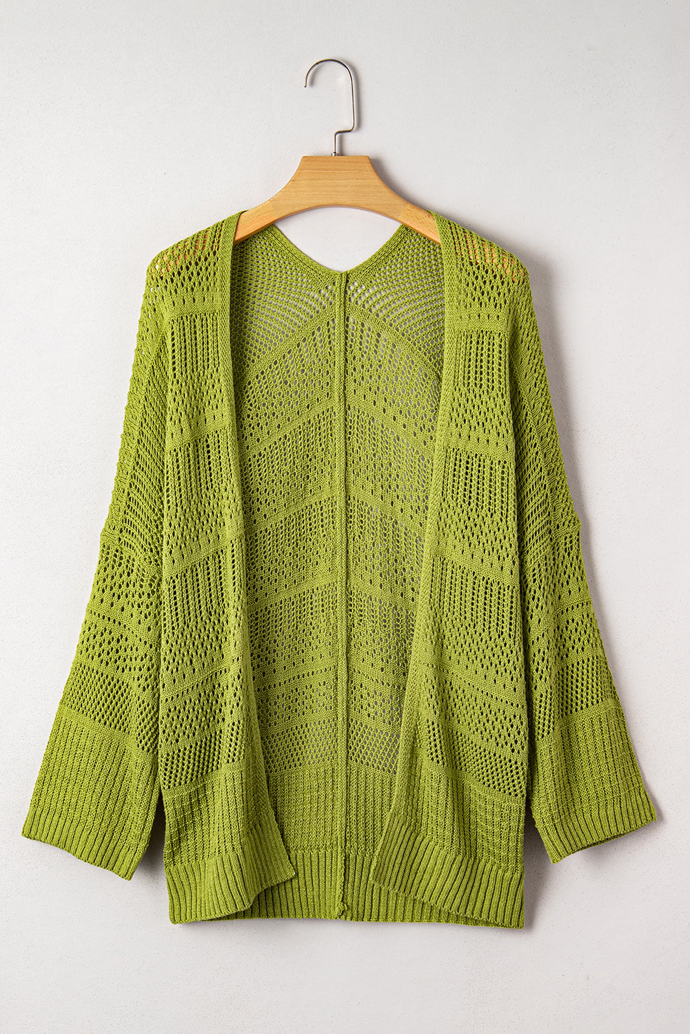 Threaded Pear Whitley Crochet Knit Open Cardigan