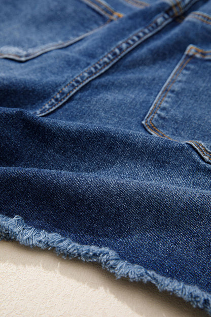 Threaded Pear Holland Hem Distressed Whiskery Shorts