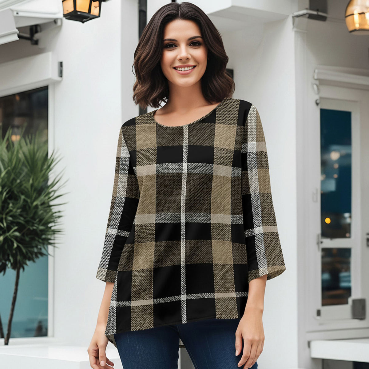 Taupe and Black-