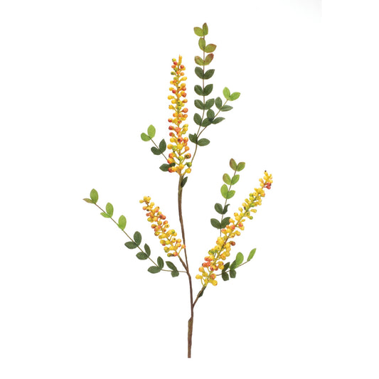 Melrose International Yellow Berry Foliage Spray (Set of 6)
