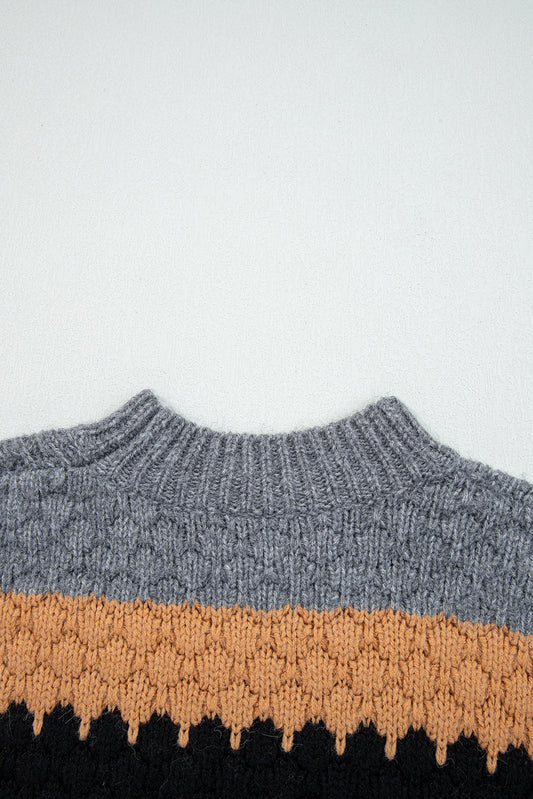 Threaded Pear Abigail Block High Baggy Sweater