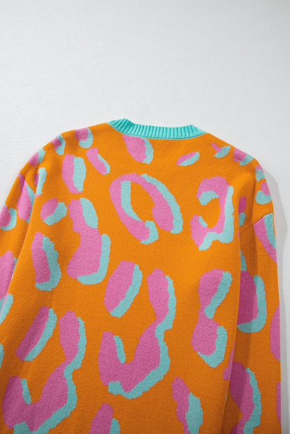 Threaded Pear Sophia Colorblock Ribbed Edge Sweater