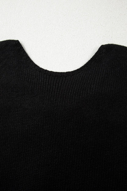 Threaded Pear Faye Backless Bubble Sleeve Sweater