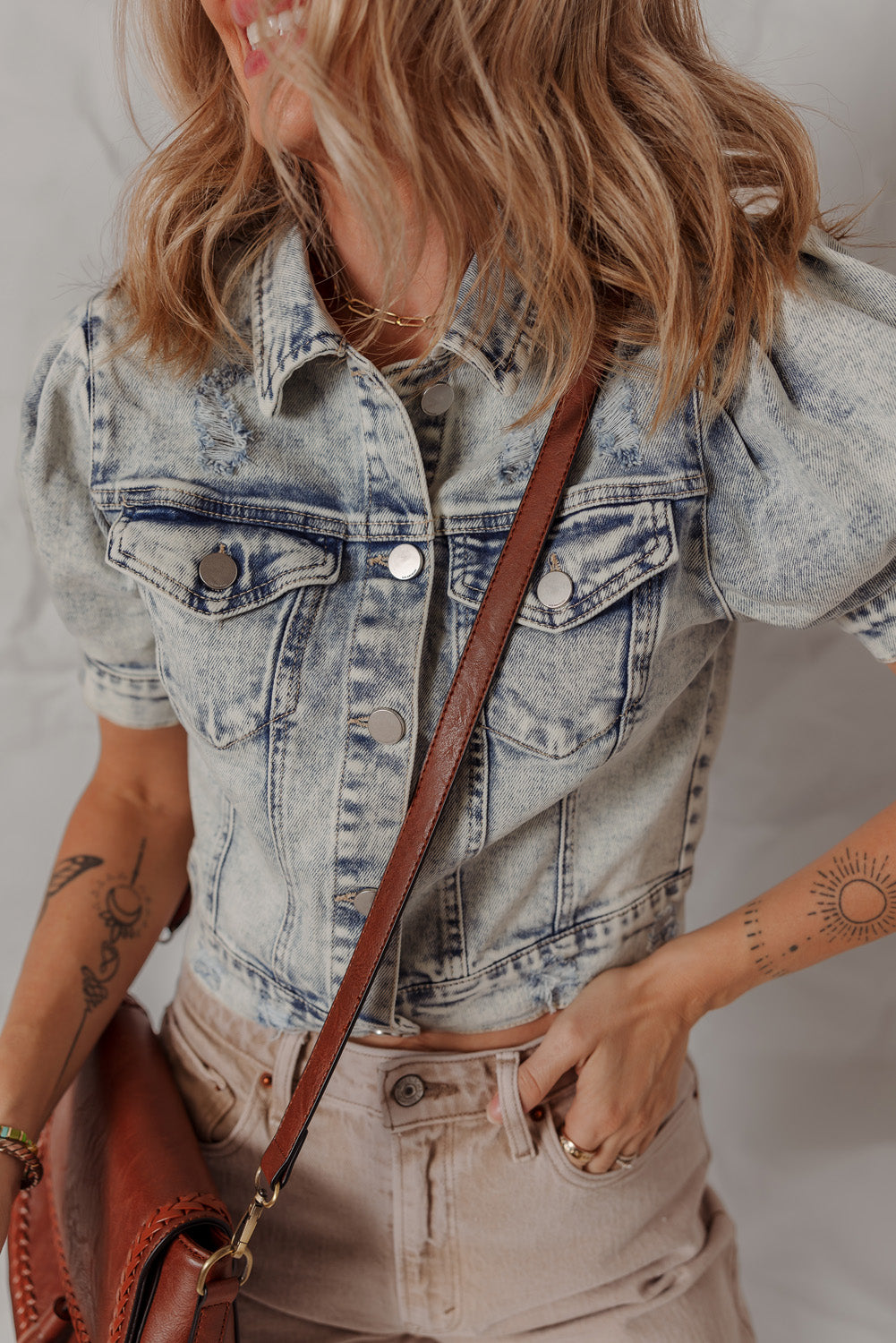 Threaded Pear Eleanor Chest Puff Sleeve Jacket