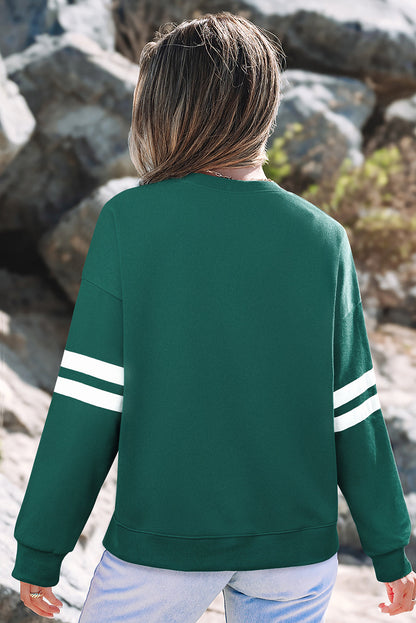 Threaded Pear Taylor Striped Oversized Sweatshirt