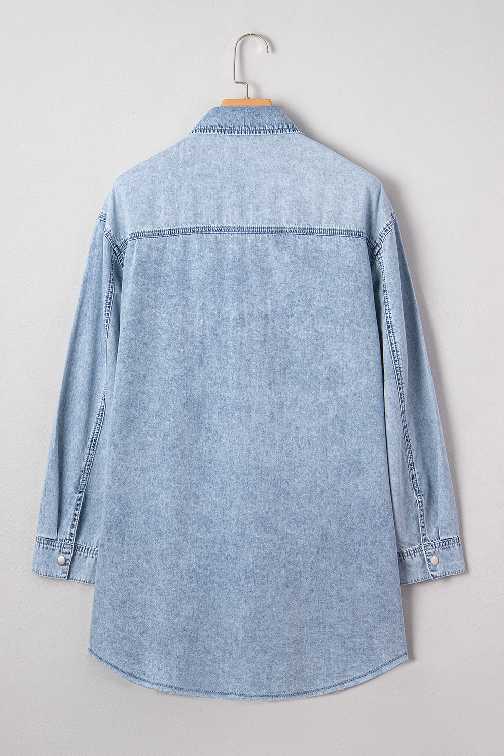 Threaded Pear Takina Raw Hem Loose Shirt