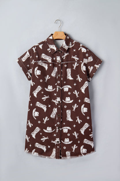 Threaded Pear Natalia Edge Down Short Dress
