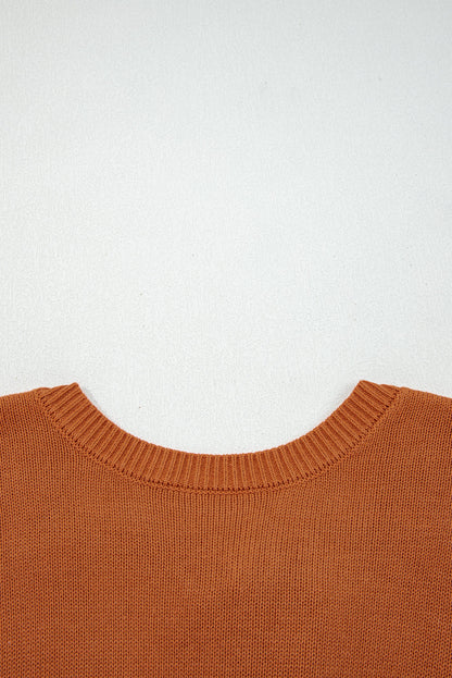 Threaded Pear Abigail Trim Drop Shoulder Sweater