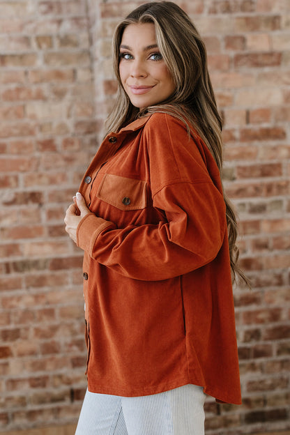 Threaded Pear Andrea Drop Shoulder Casual Shacket