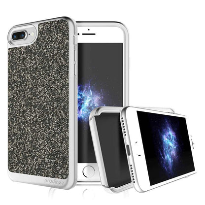 Apple Iphone 7 Plus Case, Prodigee [Fancee] Silver for Iphone 7 Plus (2016) 5.5" Cell Phone Case w/ Dazzling Sparkle Glitter Back