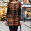 Brown & Tan Plaid Tunic
