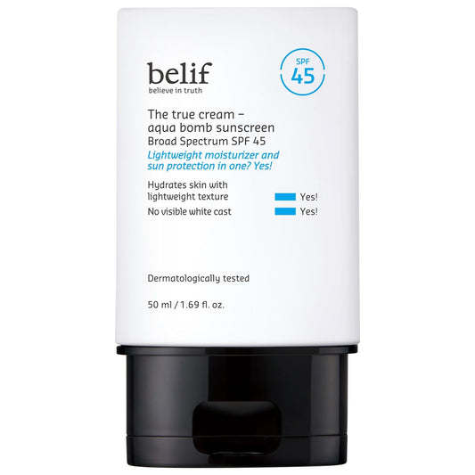 The True Cream Aqua Bomb SPF 45 Korean Moisturizer Face Sunscreen - Lightweight Broad-Spectrum Protection for All Skin Types