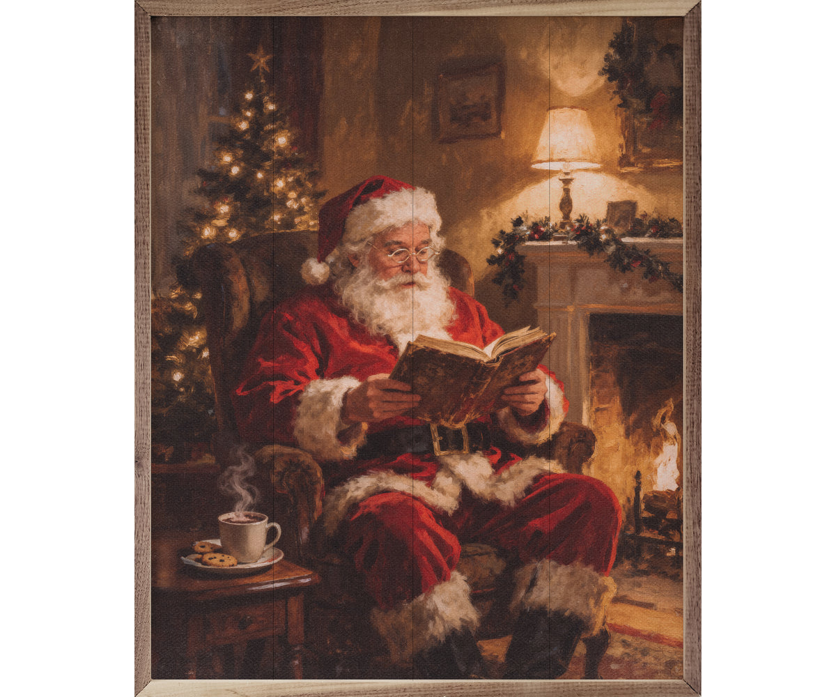 Kendrick Home Santa Claus By The Fireplace