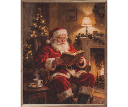 Kendrick Home Santa Claus By The Fireplace