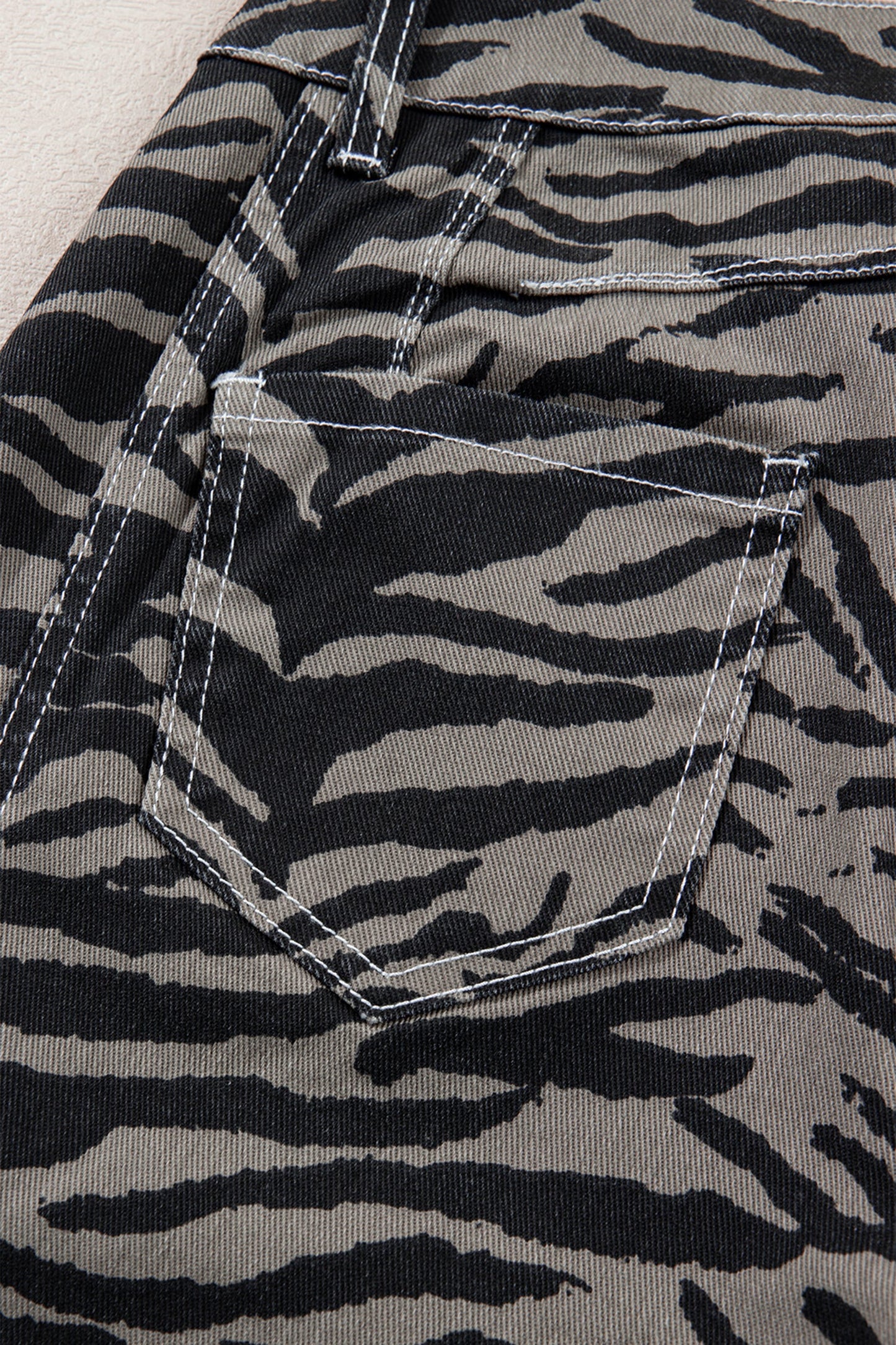 Threaded Pear Hunter Printed Wide Leg Jeans