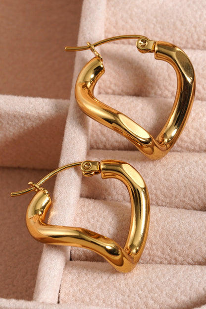 Threaded Pear Zyla Spiral Stainless Steel Earrings