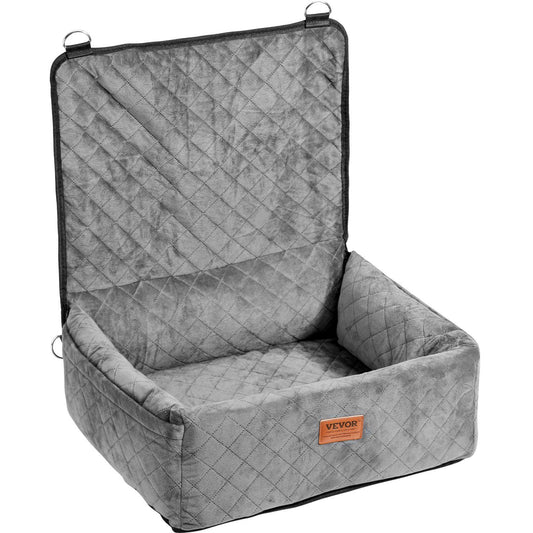 VEVOR Dog Booster Car Seat Pet Car Seat for Small Medium Dog up to 40 lbs Gray - Multicolor
