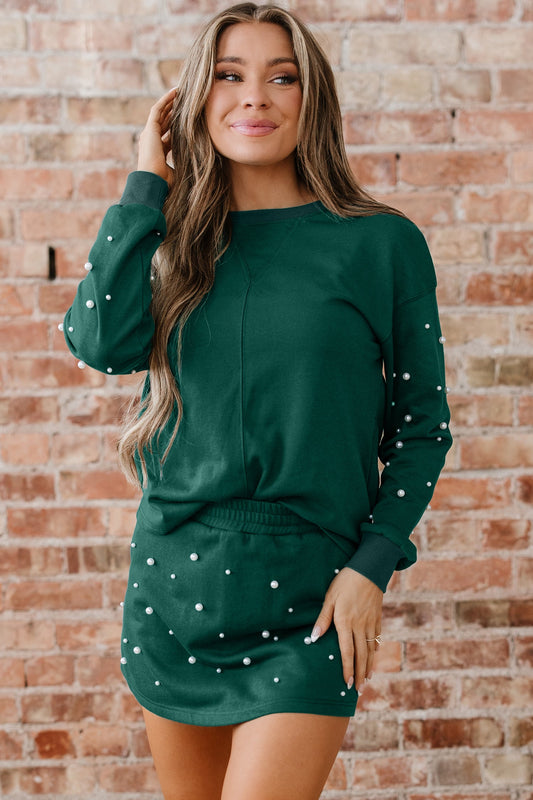 Threaded Pear Rosie Elastic Waist Mini Skirt Set