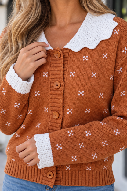 Threaded Pear Elena Long Sleeve Knitwear Cardigan
