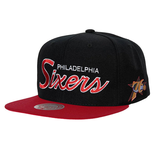 Mitchell & Ness Men's NBA Team Script 2.0 Snapback Hwc 76Ers Snapback Caps