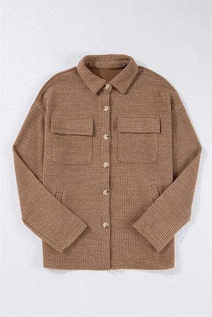 Threaded Pear Lilith Corduroy Buttoned Long Sleeve Jacket