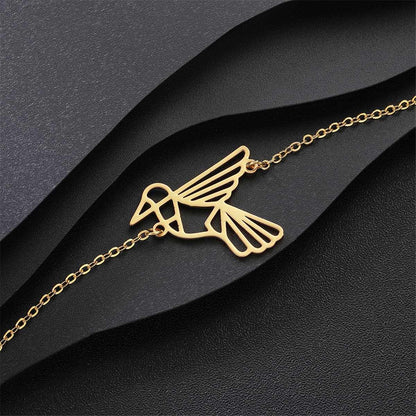 Goldtone Open Bird Charm Bracelet
