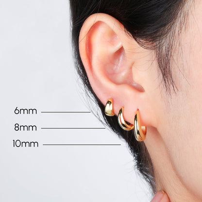 Mint & Lily Teardrop Huggie Hoop Earrings
