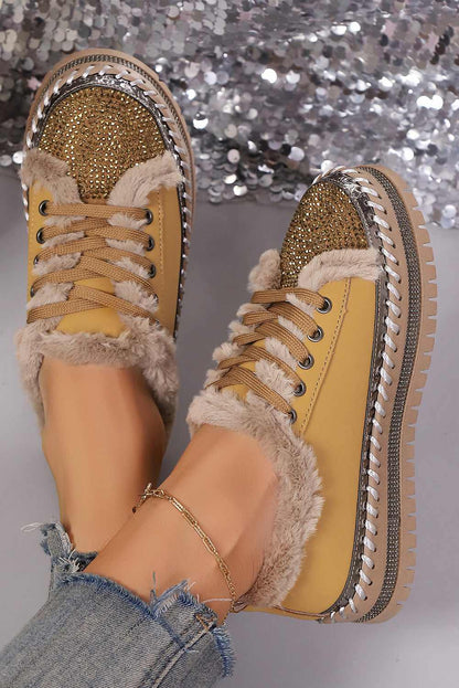 Harper Lace up Flat Shoes - Thai Curry / 6