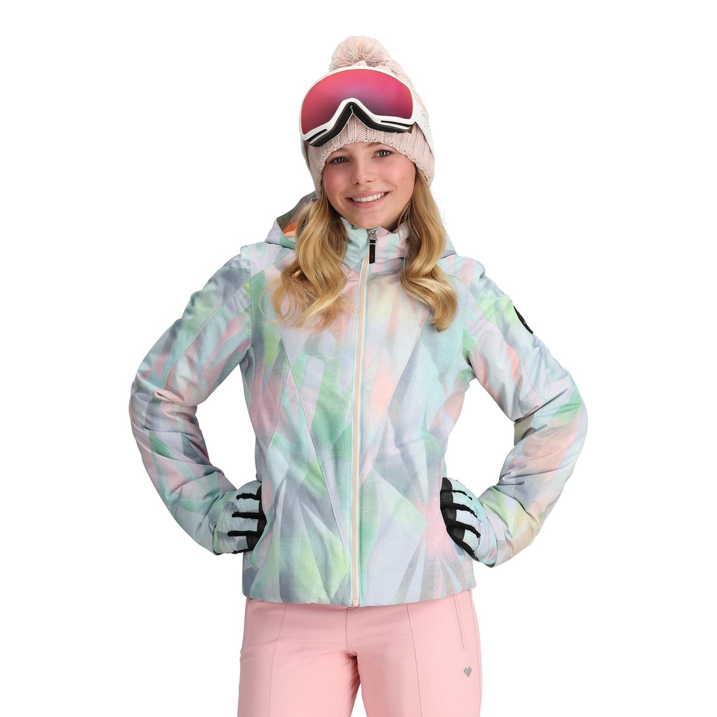 Obermeyer Youth Girl'S Rylee Print Waterproof Jacket Jackets