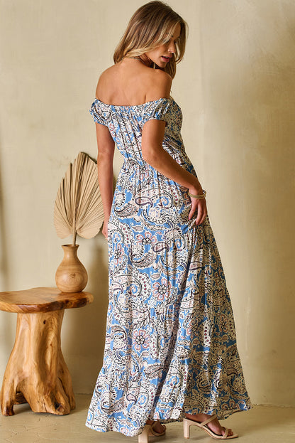 Threaded Pear Bria Off Shoulder Maxi Dress