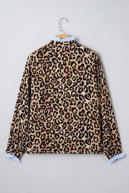 Threaded Pear Charlee Frilled Trim Chic Shirt