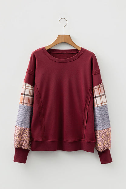 Threaded Pear Hollihanna Sleeve Raw Seam Sweatshirt