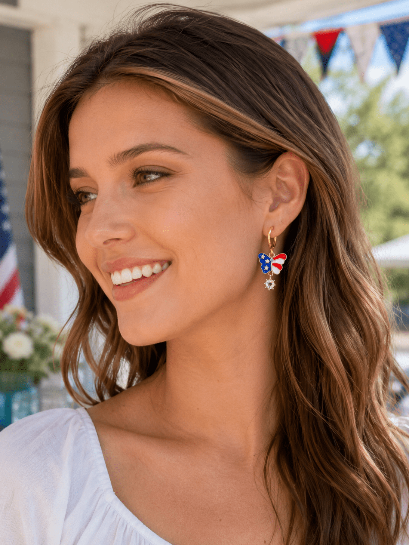 Gold, Red, White and Blue-