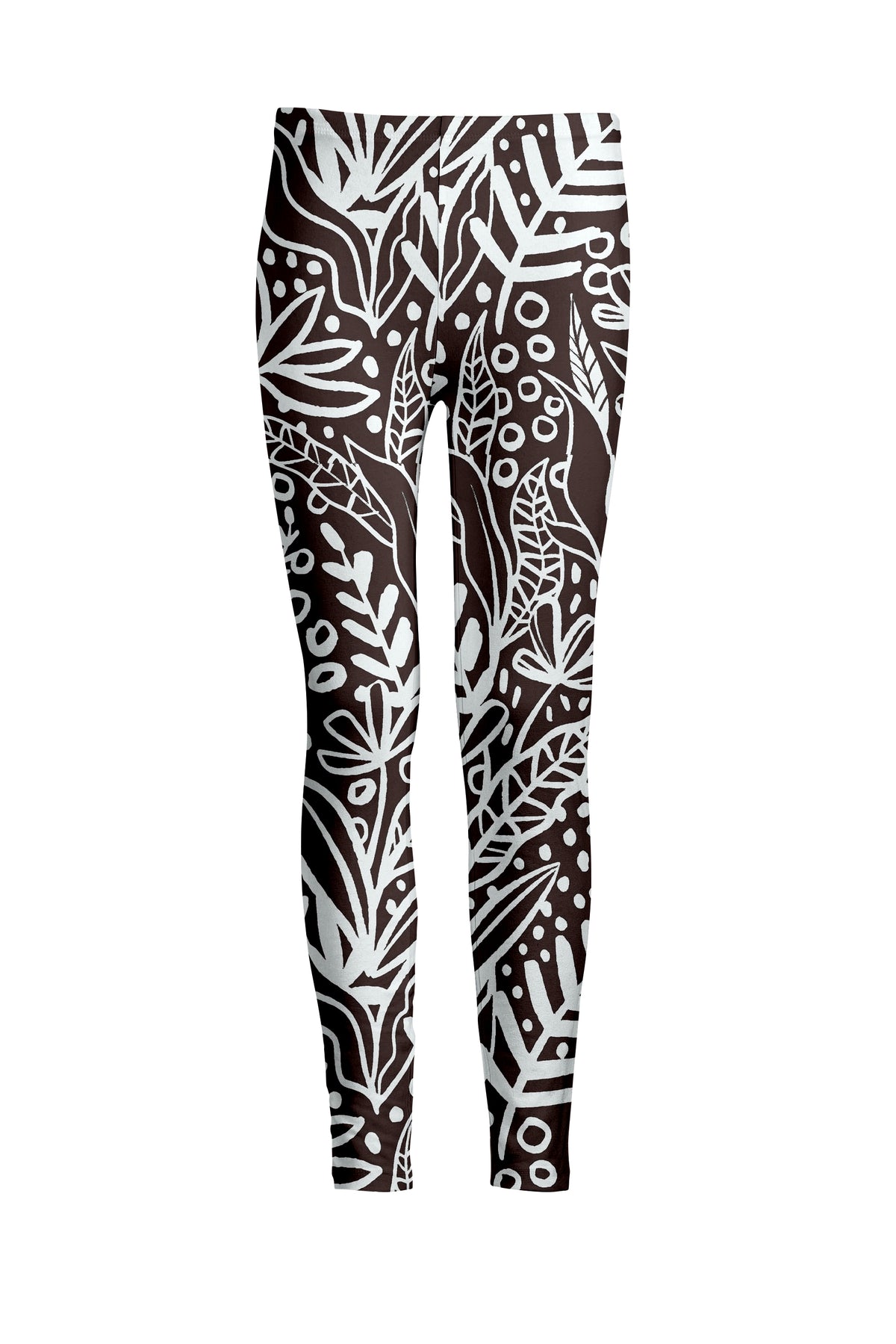 Black White Palm Print-