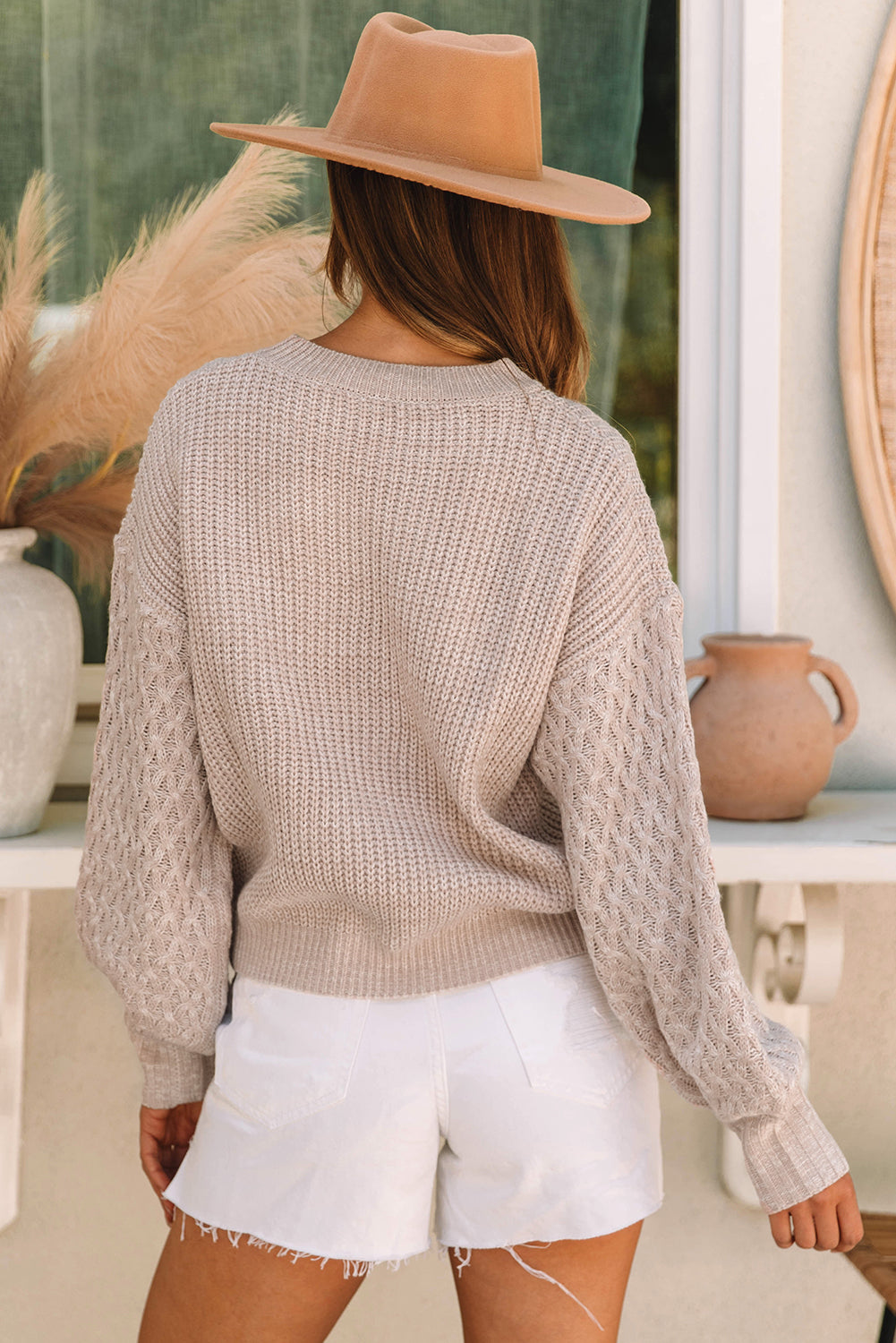Threaded Pear Scarlett Sleeve Drop Shoulder Sweater