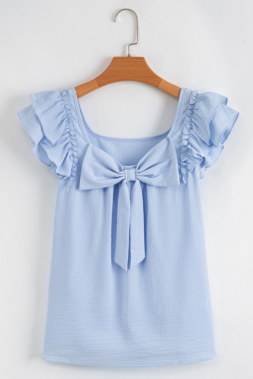 Threaded Pear Katelyn Textured Bow Knot Blouse