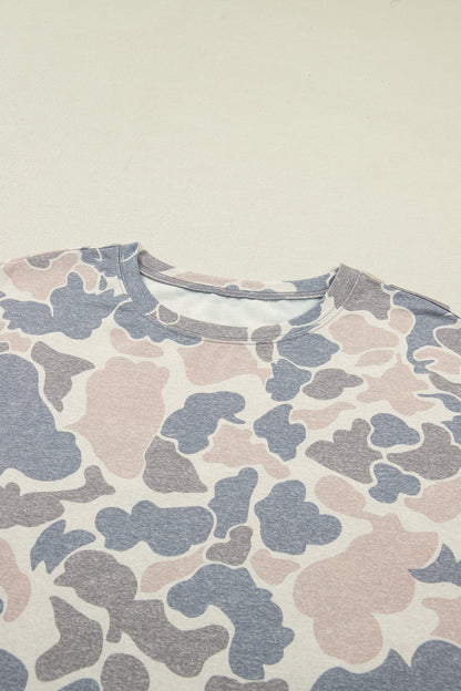 Threaded Pear Mya Camo Loose Tee Set