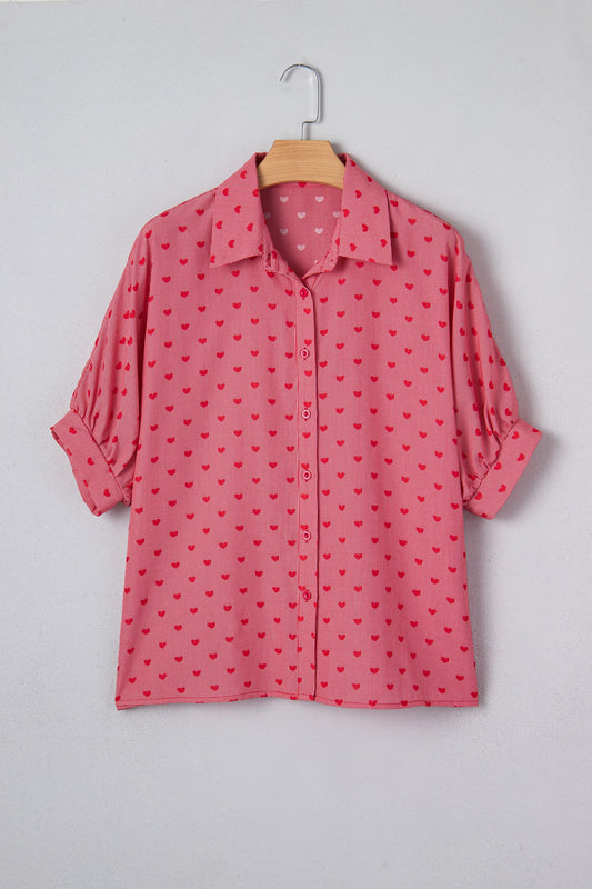Threaded Pear Charlie Sleeve Loose Valentine Shirt