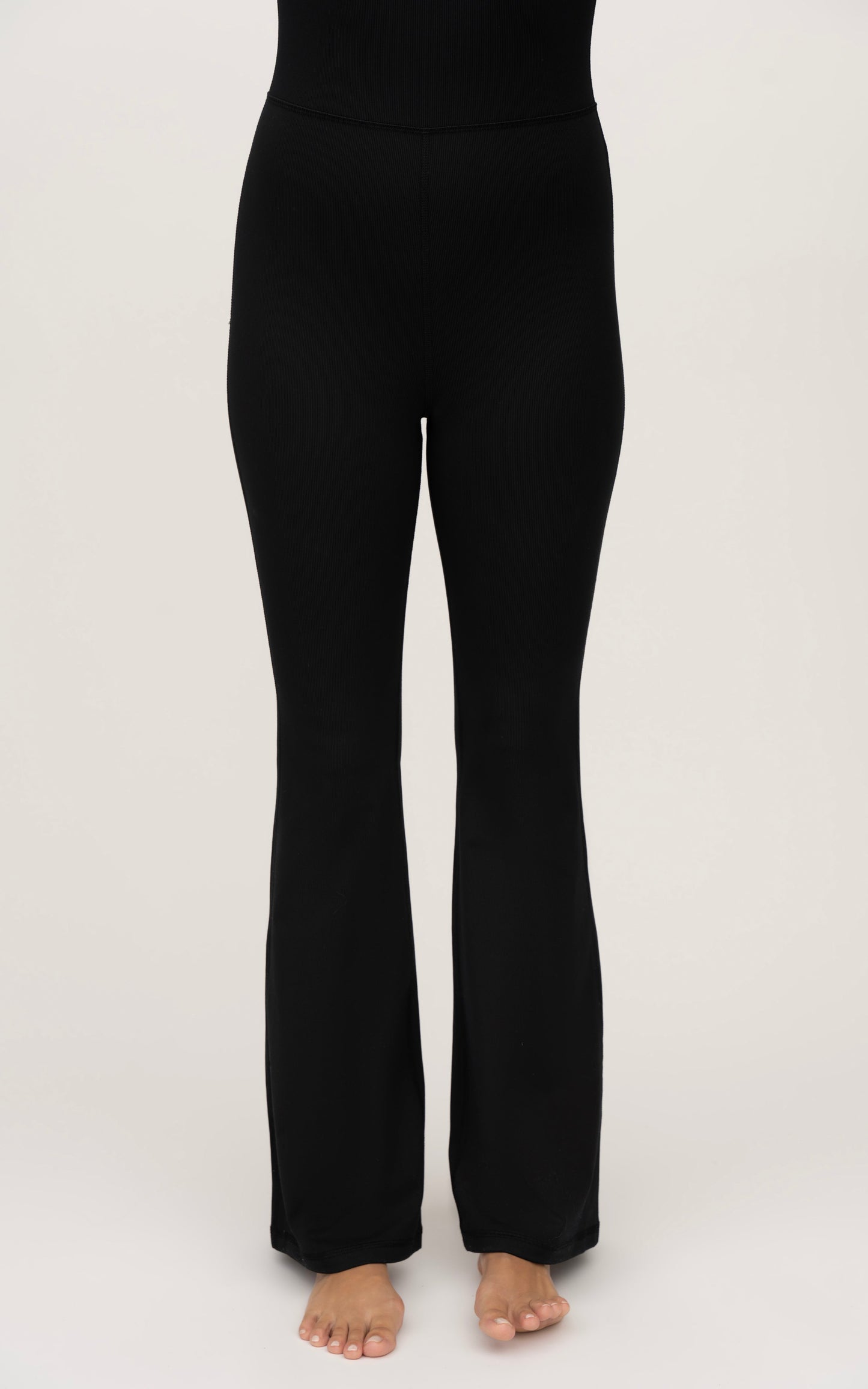 Illusion Ribbed Flare Jumpsuit