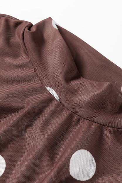 Threaded Pear Eliana Mesh Long Sleeve Bodysuit