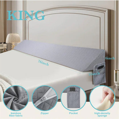 Air Layer Wedge Pillow – Grey Triangular Elevation Support