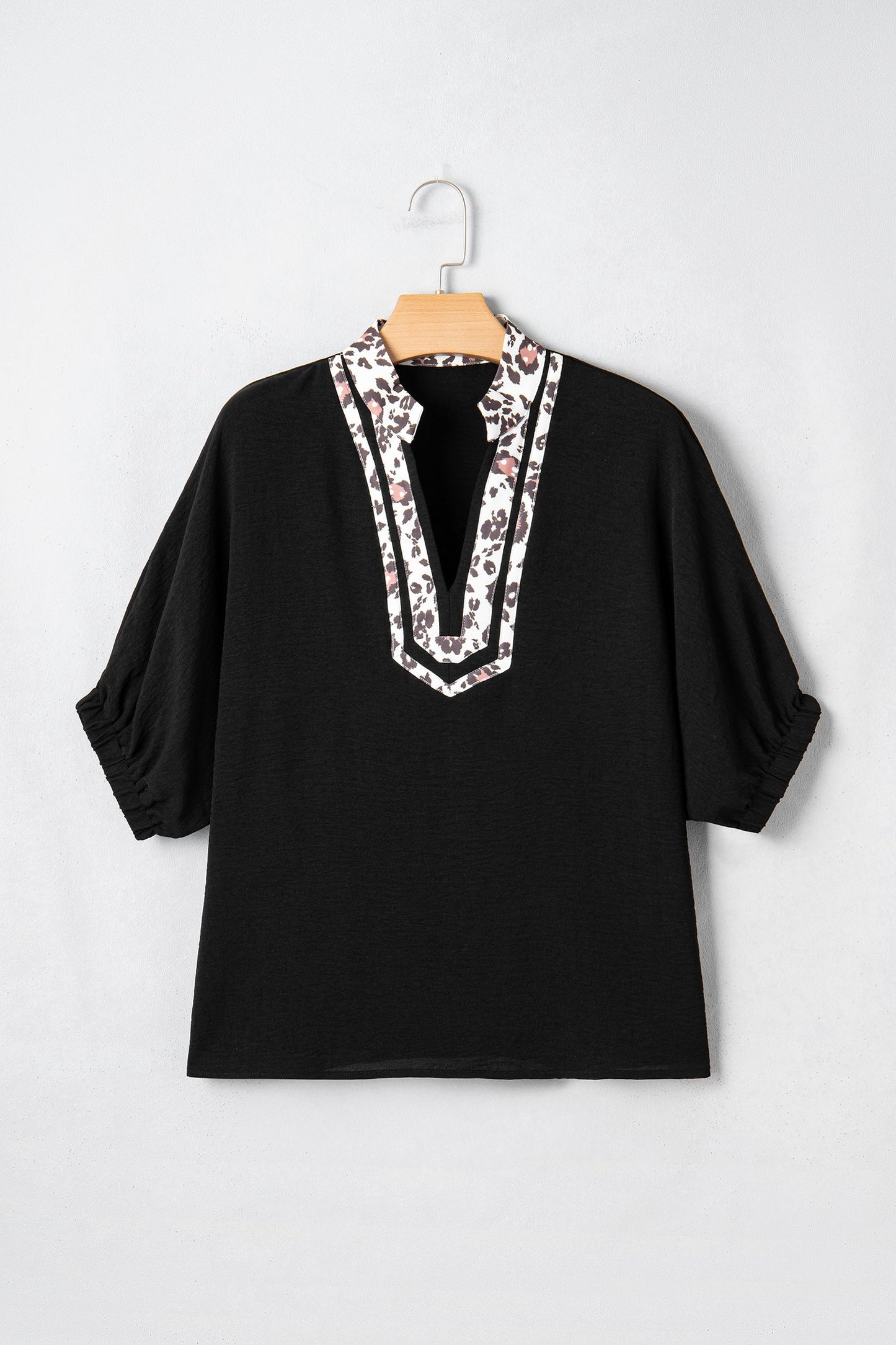 Threaded Pear Keziah Sleeve Patchwork Trim Blouse